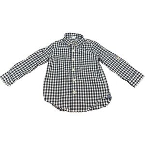 Baby Gap Toddler Boys Gingham check Button Up Dress Shirt Long Sleeve Size 4